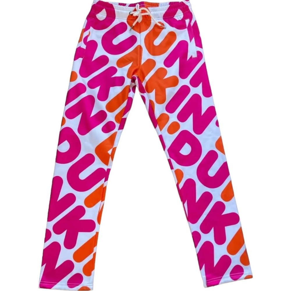 Dunkin Donuts Small DD Sweatpants Lounge Wear or PJ Pants. Fleece Lined.